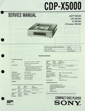Service Manual Sony CDP-X5000