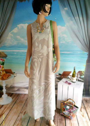 Langes ärmelloses kleid - langes,