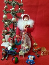 Alter Weihnachtsmann Miniatur Pappmache Masse antik Candy Container Puppenstube