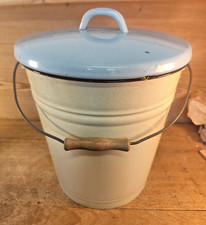 Emaille Eimer Windeleimer Wassereimer Pflanzgefäß Ascheeimer Abfalleimer