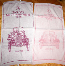Horch 1911 AUDI 1935 Handtuch TAG DES METALLARBEITERS 1988 1989 DDR Sachsenring 