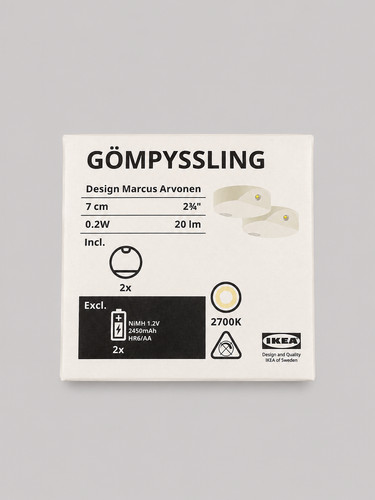 Ikea gompyssling led - 2x,