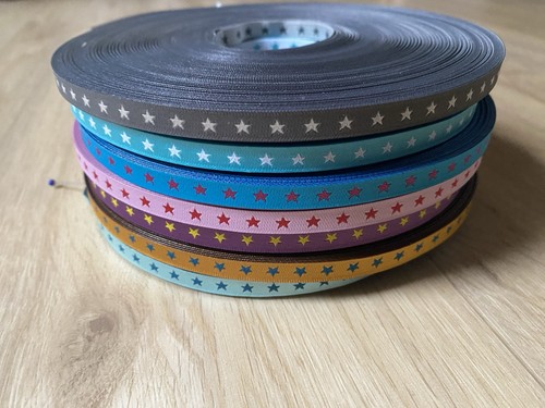 Webband 7mm borte band sterne - webband,