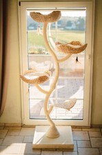 Kratzbaum aus Wasserhyazinthe & Natursisal, Banana Leaf Rattan * 183x58x58 * NEU