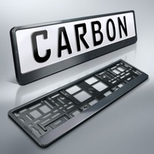 2 Kennzeichenhalter CARBON Look | Nummernschildhalter Kennzeichenhalterung | DHL