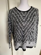 Flauschiger Zottelpullover Pullover von Only Gr. M schwarz/weiß Pulli 