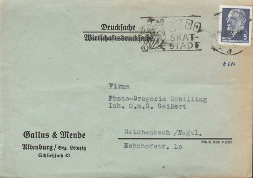 Altenburg briefumschlag 1963 - briefumschlag,