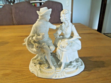 Antike Figurenpaar Porzellan Royal Royal Bisquitporzellan