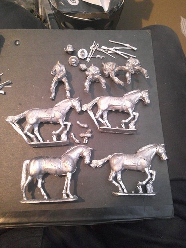 Ecw dragoons mounted figs - dragoons, x4