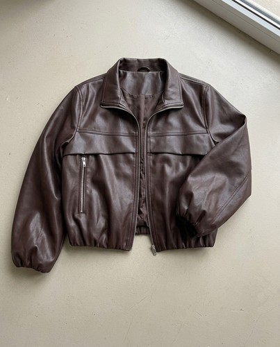 Damen jacke braun - jacke, lederoptik