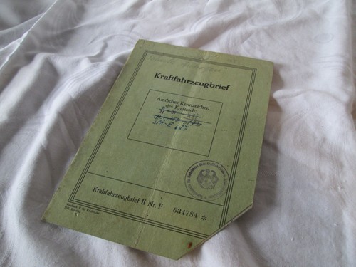Kraftfahrzeugbrief 1951