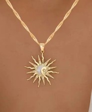 Goldene halskette sonne mond - goldene,