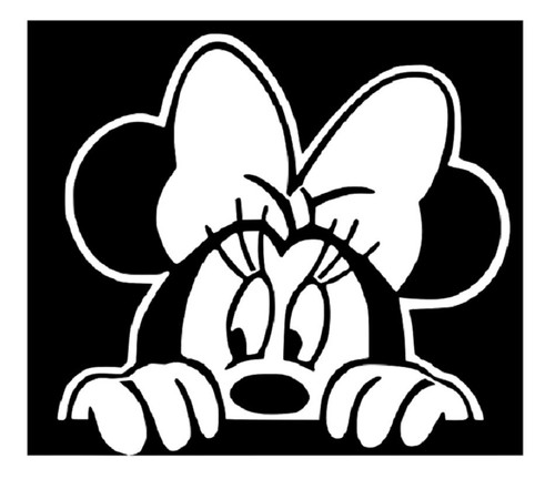 Minnie aufkleber weiß 14 - "minnie"-aufkleber,, weiß,