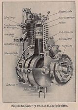 NSU Einzylinder Motorrad - Motor - 1926 - Historisches Bild ~8x12cm -