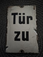 altes antikes Emailschild