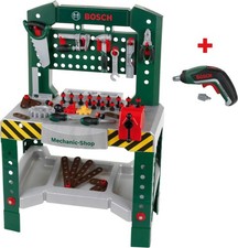 BOSCH Werkbank Workshop inkl. Ixolino II Akkuschrauber Theo Klein Kinderwerkbank