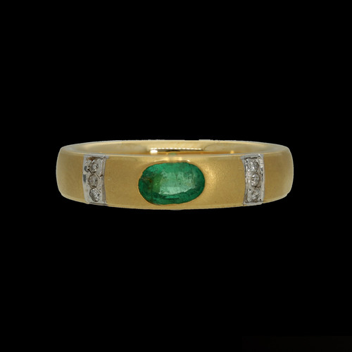 Smaragd diamant ring - smaragd,