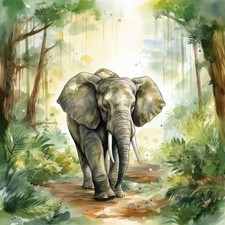 Wandbild Afrika Elefant
