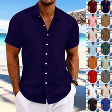 Herren Kurzarm Hemden Strand