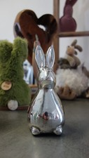 Deko-Hase Silber Osterhase