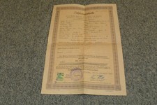 alte Schätzungsurkunde Krad