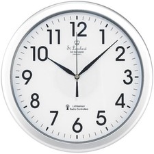 St. Leonhard Funk-Wanduhr mit Zifferblatt-Beleuchtung & Lichtsensor, kabellos