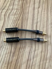 2 x Cinch Kabelbrücke 15 cm Goldkabel Mantelstromfilter 75 Ohm