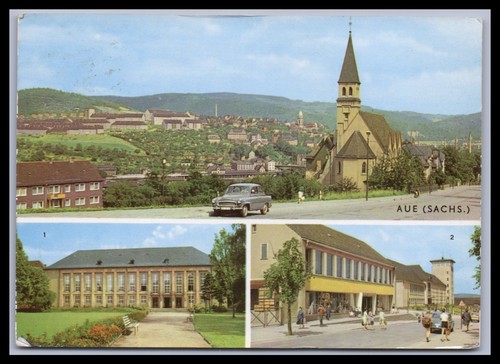 Ansichtskarte aue sachsen - ansichtskarte,