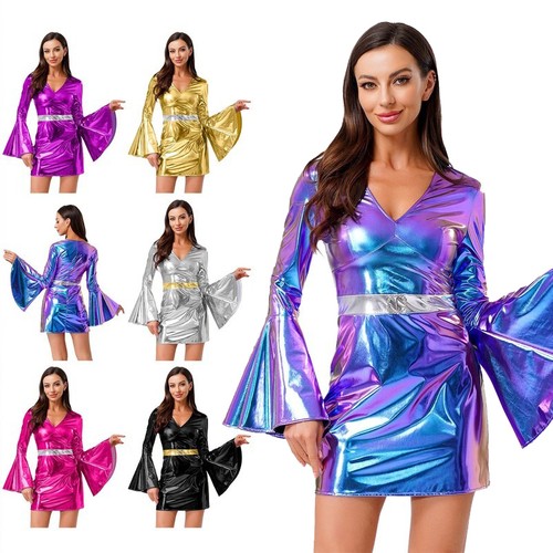 Damen disco kleid ausschnitt - disco,