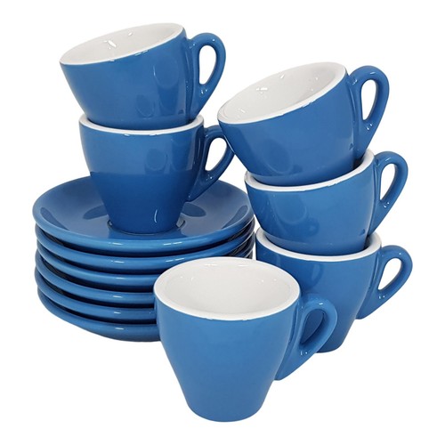 Espressotassen blau dickwandig