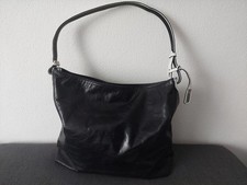 ABRO Handtasche Leder Schwarz