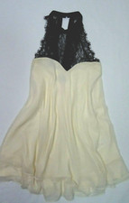 Lipsy London Kleid Minikleid Bluse Chiffon Spitze Gr.34 Party Hochzeit