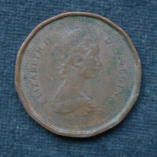 VA) Kanada 1 Cent 1982 Canada - Pflanze Baum Ahorn Blatt Zweig - Elisabeth II