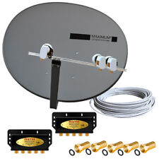 2 TV Türkische Sat Anlage Komplett Set Maximum E-85 Multifocus Astra + Türksat