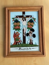 Hausschutz Bild Jesus Christus am Kreuz / mit Bilderrahmen