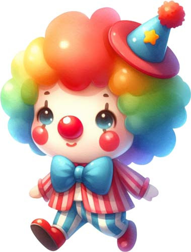 Bunte niedliche baby clown - baby,