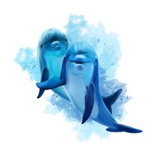 Wandtattoo Meerestiere 60x60cm