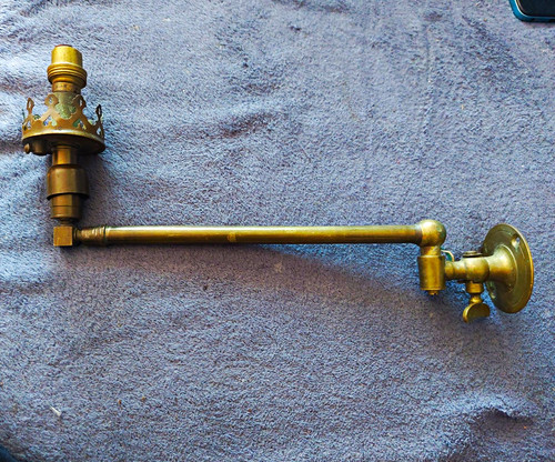 Alte messing gas wandlampe - alte,
