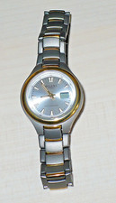 Damen Funk-Armbanduhr, Regent FR 178, Titan, Bicolor, Mineralglas, wie neu