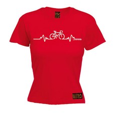 Radfahrrad Herzschlag Puls DAMEN T-SHIRT Radfahrer Fahrrad lustiges Geburtstagsgeschenk