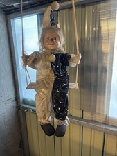 Vintage clown harlekin puppe - clown,
