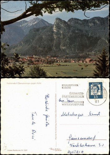 Ansichtskarte oberammergau - ansichtskarte,