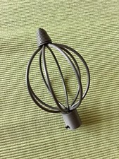 1 Vorhang/Gardinenstangen-Deko-Endstück Gitter-Kugel, Stahl/Eisen D 8,5 cm