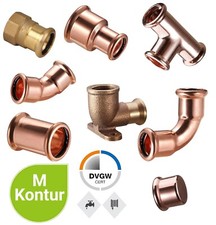 Pressfitting Kupfer Heizung Trinkwasser M Kontur DVGW Kupferfittings Kupferrohr