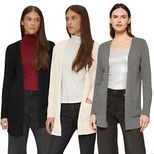 s.Oliver Damen Strickjacke Cardigan aufgesetzte Taschen Rippdetail langarm weich