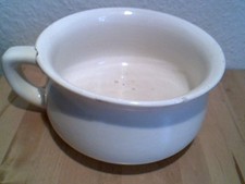 1 NACHTTOPF Steingut weiß Nachtgeschirr  !!!!!!!!!!!!!!!!!!