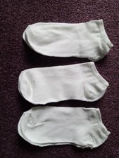 3 Paar Da. Sneaker Socken, Weiß, Gr. 37/38, Neu