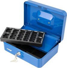 HMF Geldkassette Geldzählkassette blau Geldkasse Kasse