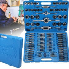 110-tlg Auto Gewindeschneider metrisch M2-M18 Gewindebohrer Außenge/Innengewinde