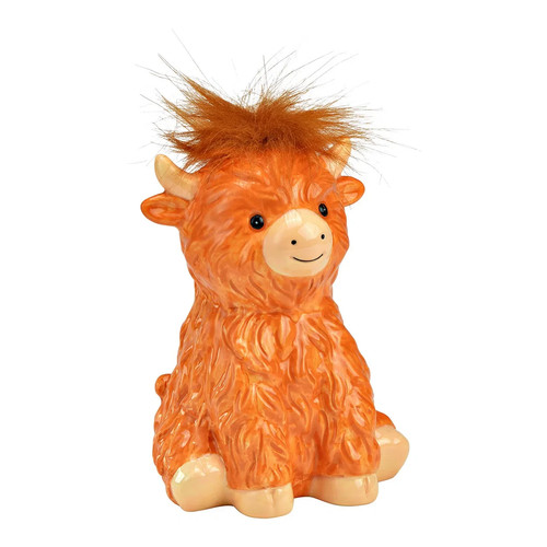 Büffel highland kuh spardose - highland,